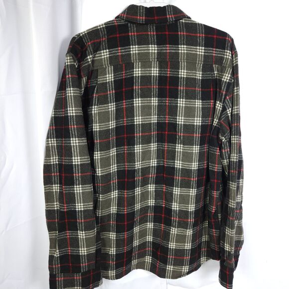 Vintage Woolrich Mens Large Green Plaid Flannel Button Down Shirt Jacket - Picture 3 of 7